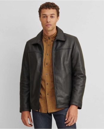 Classic Men's Leather Jacket Black