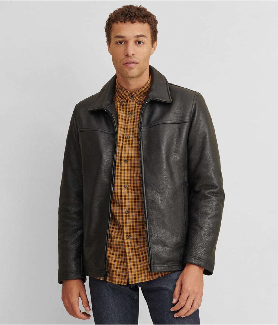Classic Men's Leather Jacket Black