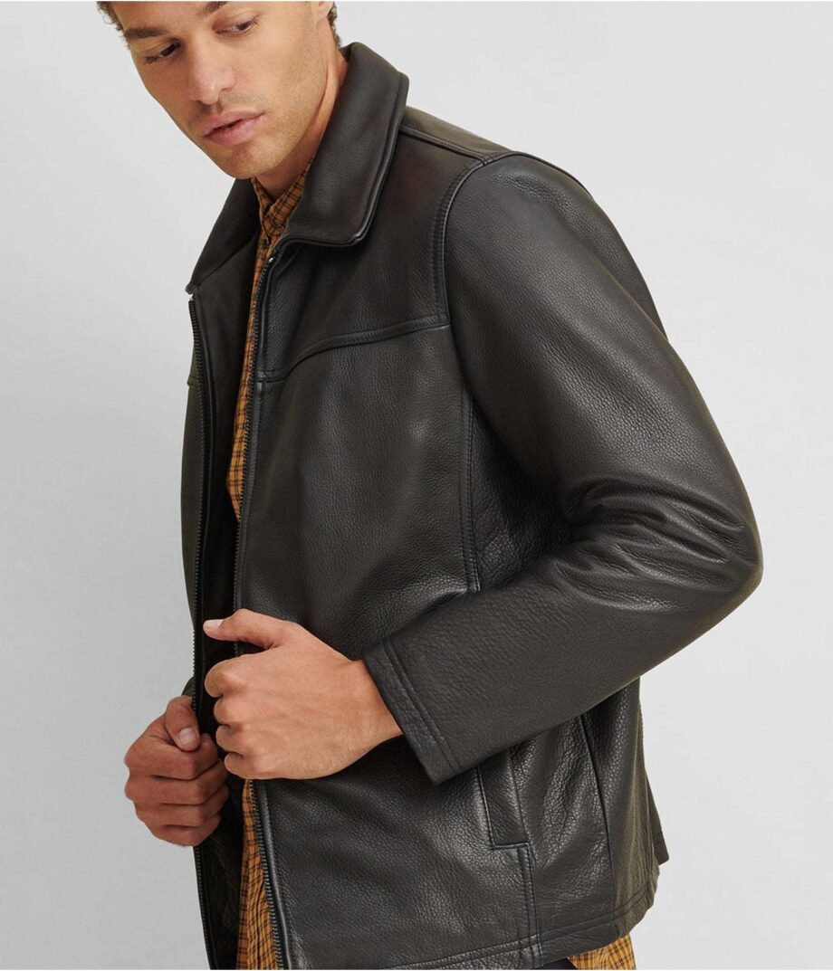 Classic Men's Leather Jacket Black