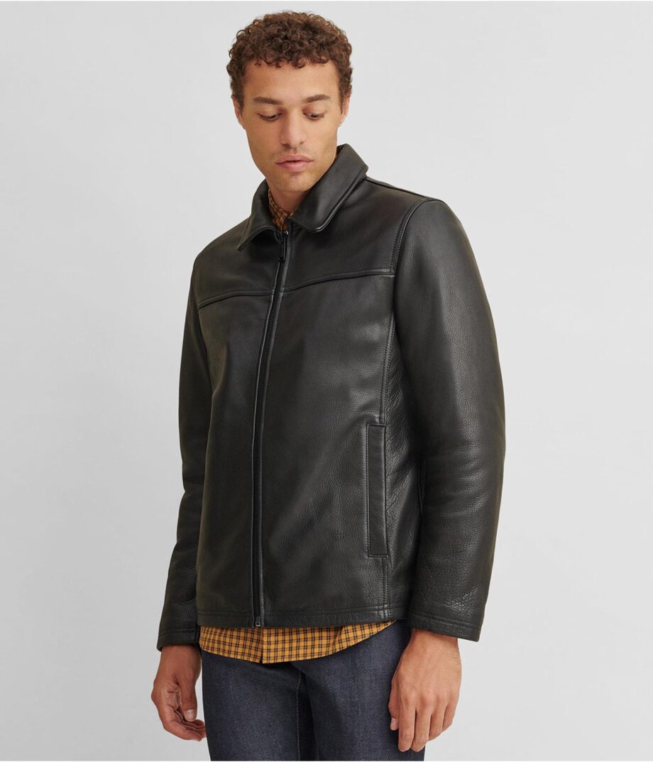 Classic Men's Leather Jacket Black