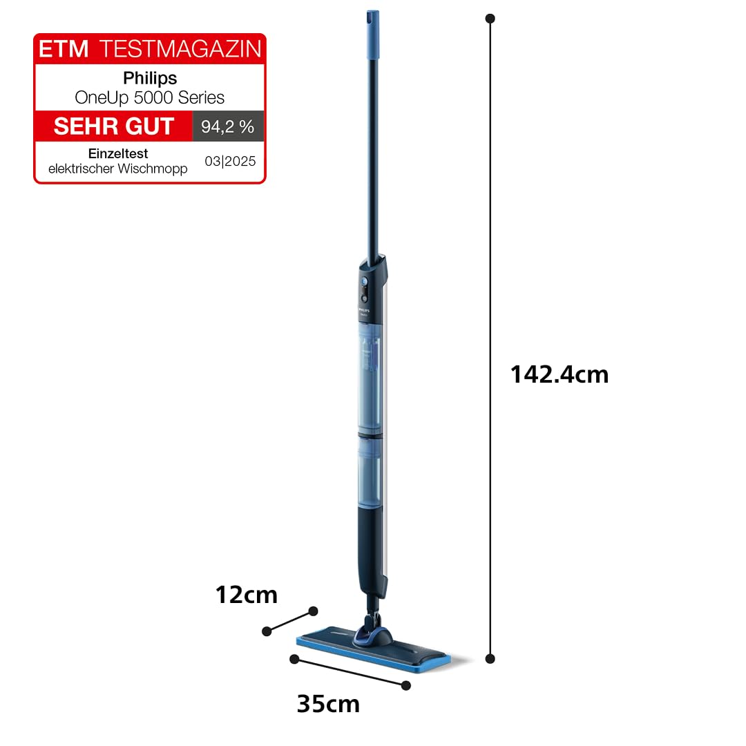 Philips OneUp 5000 Serie Elektrischer Wischmopp - 2X sauberere Böden², 2X schnelleres Wischen