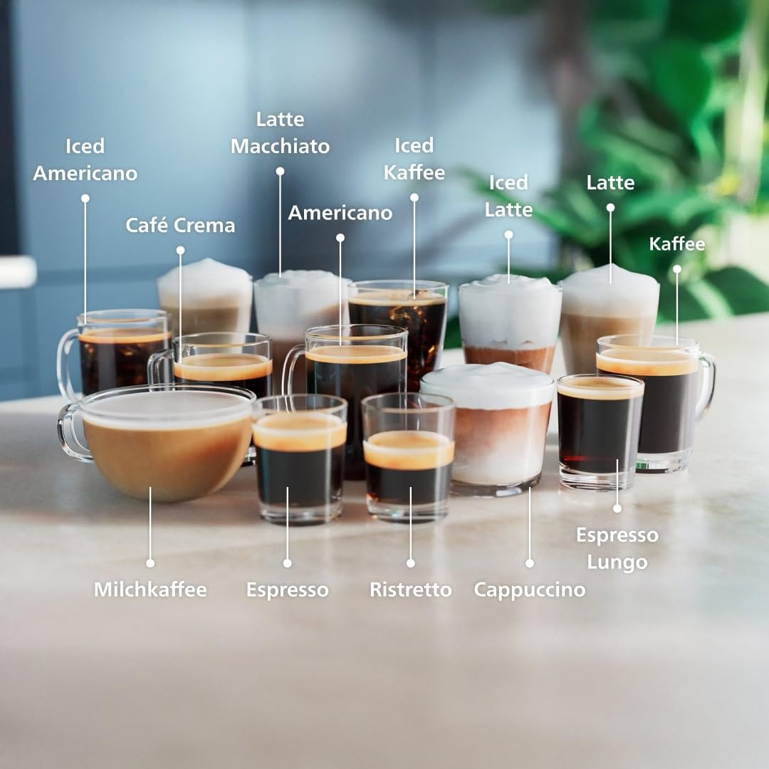 Philips Serie 5500 Kaffeevollautomat – LatteGo Milchsystem, 20 heiße und kalte Kaffeespezialitäten