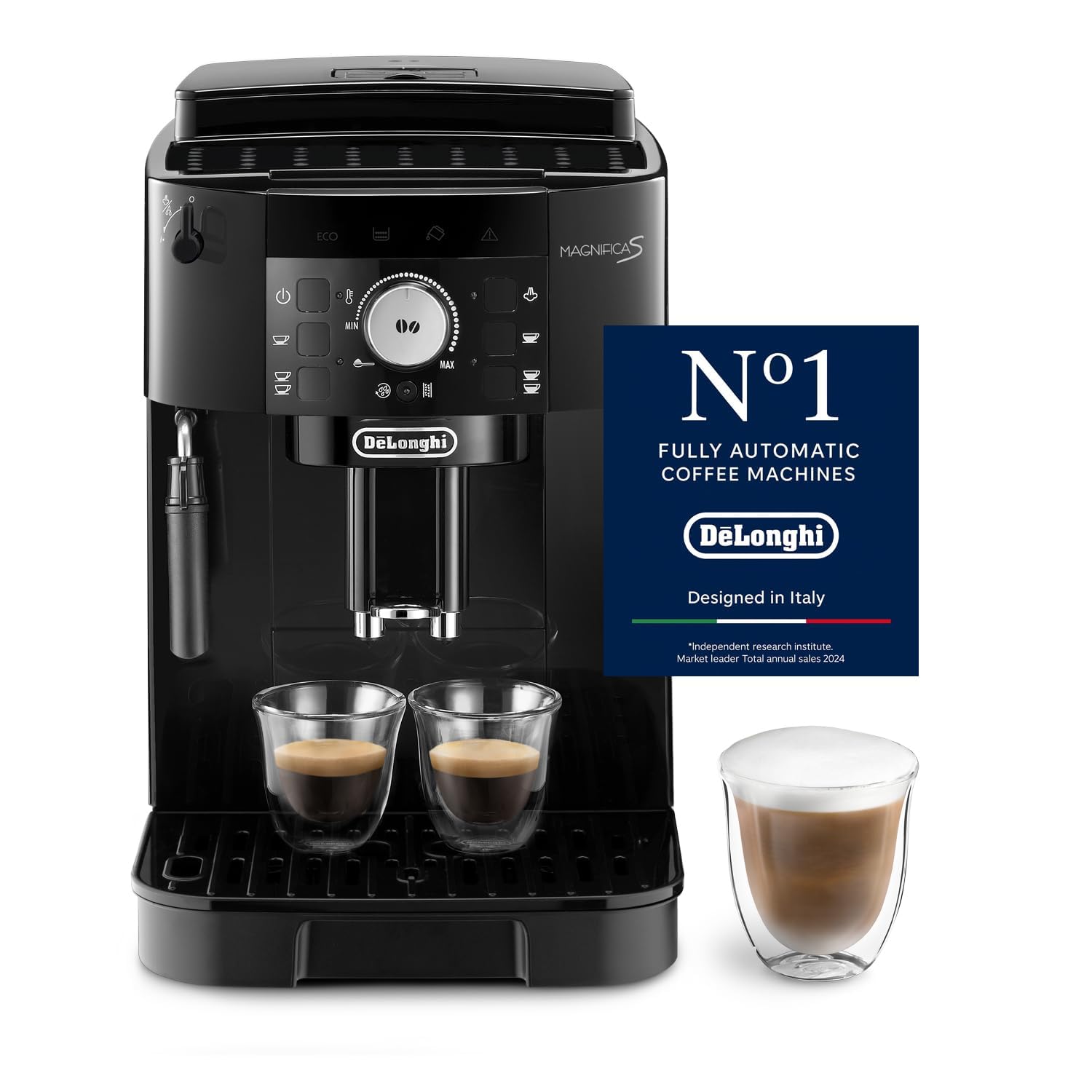 De’Longhi Magnifica S - Perfetto Kaffeevollautomat mit klassischem Milchaufschäumer, Espresso