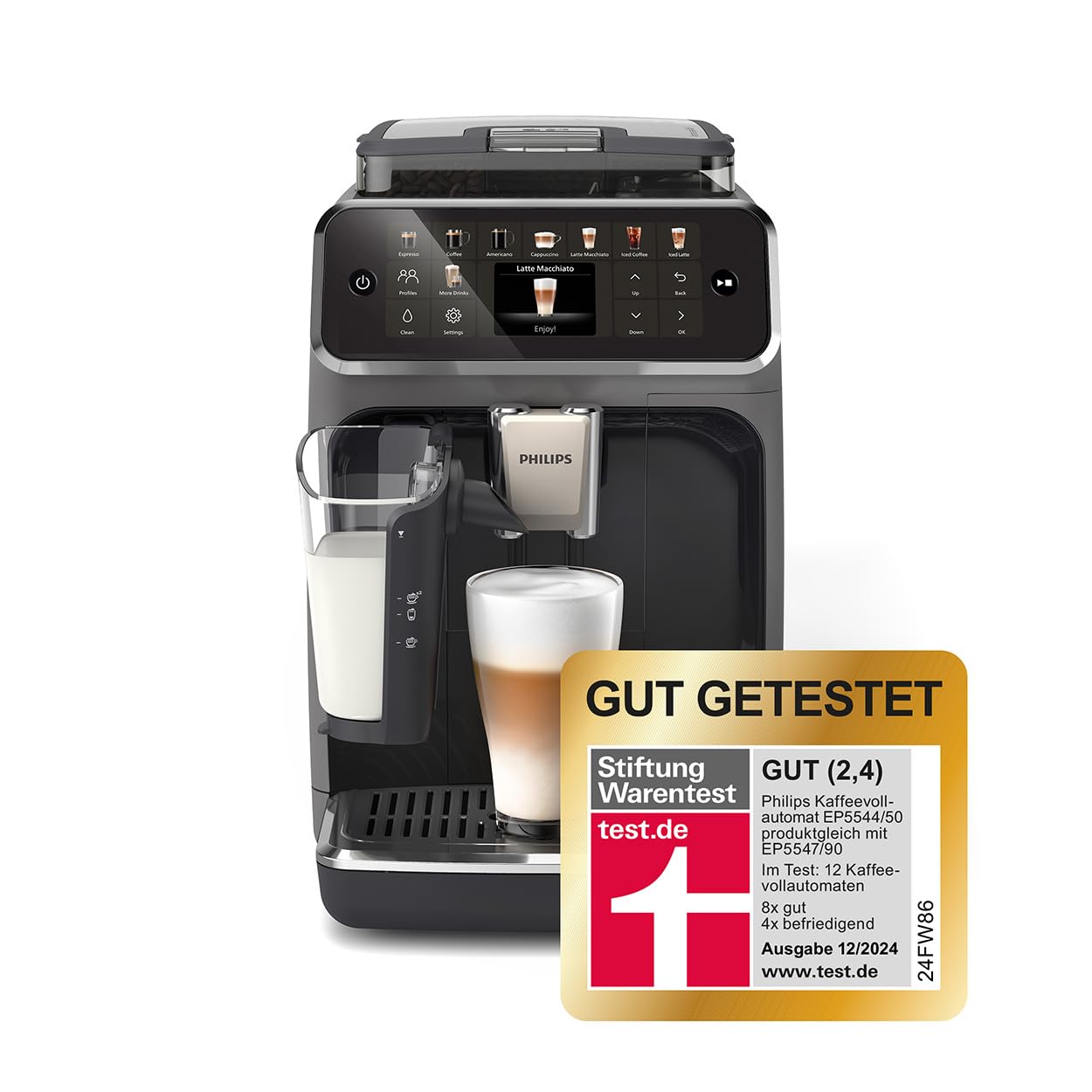 Philips Serie 5500 Kaffeevollautomat – LatteGo Milchsystem, 20 heiße und kalte Kaffeespezialitäten