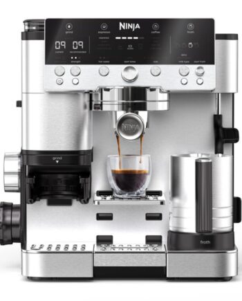 Ninja Luxe Premier 3-in-1-Kaffeemaschine mit Mahlwerk und Aufschäumer für Latte
