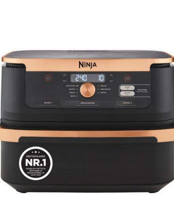Ninja Foodi FlexDrawer Dual Zone Heißluftfritteuse, Air fryer mit 10,4-Fach und herausnehmbarem Trenner